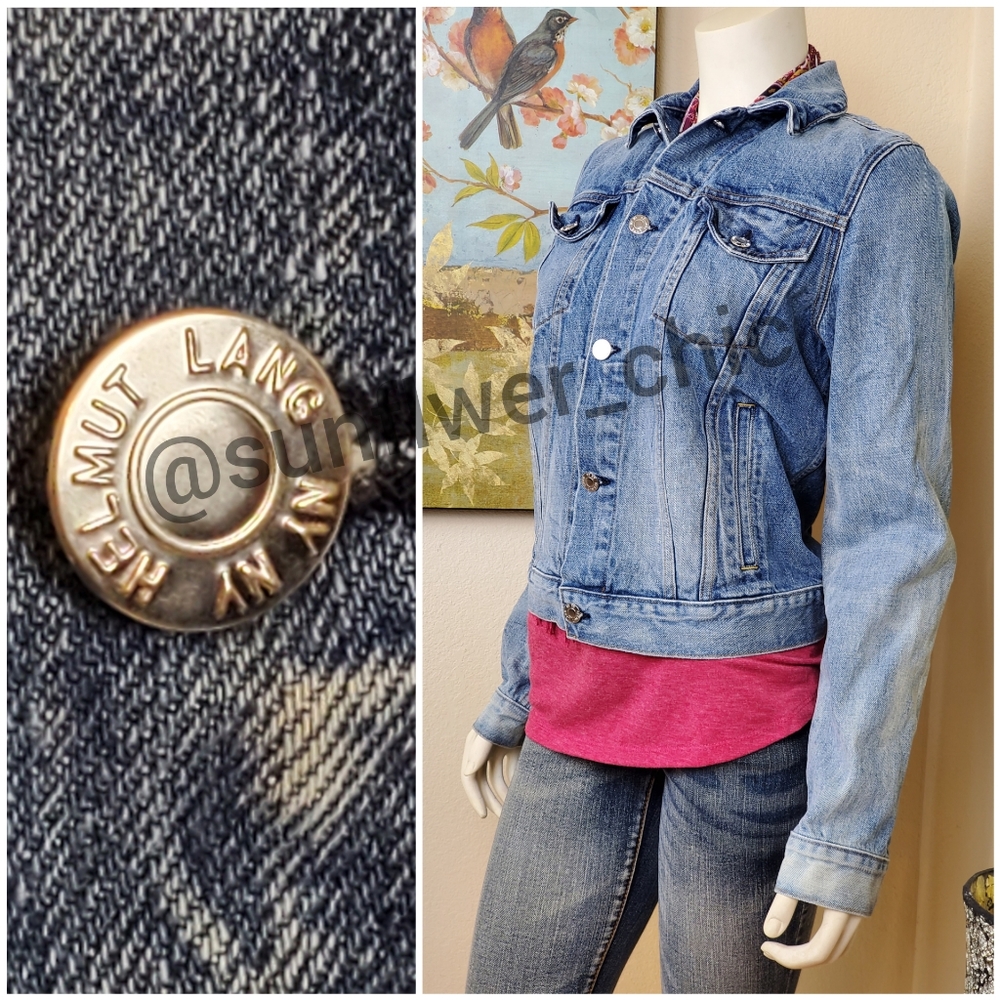SMALL LEFT! [NEW] Helmut Lang Square Shoulder Denim Jacket - Picture 13 of 16